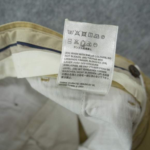 Acne Pants Mens 29 Beige Khaki Chino Roc Twill Flat Front Mid Rise Zip Fly - Picture 7 of 12